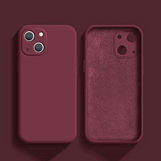 Ultra-thin Silicone Gel Soft Case 360 Degrees Cover S02 for Apple iPhone 14 Red Wine