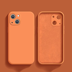 Ultra-thin Silicone Gel Soft Case 360 Degrees Cover S02 for Apple iPhone 15 Orange