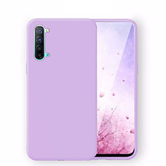 Ultra-thin Silicone Gel Soft Case 360 Degrees Cover S02 for Oppo Reno3 Purple