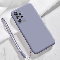 Ultra-thin Silicone Gel Soft Case 360 Degrees Cover S02 for Samsung Galaxy A32 4G Lavender Gray