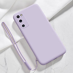 Ultra-thin Silicone Gel Soft Case 360 Degrees Cover S02 for Samsung Galaxy S20 FE 4G Clove Purple