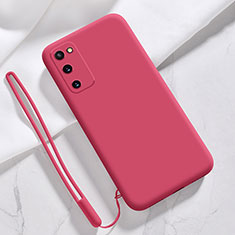 Ultra-thin Silicone Gel Soft Case 360 Degrees Cover S02 for Samsung Galaxy S20 FE 4G Red