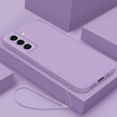 Ultra-thin Silicone Gel Soft Case 360 Degrees Cover S02 for Samsung Galaxy S24 Plus 5G Purple