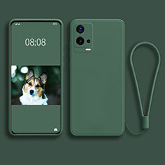 Ultra-thin Silicone Gel Soft Case 360 Degrees Cover S02 for Vivo iQOO 8 5G Green