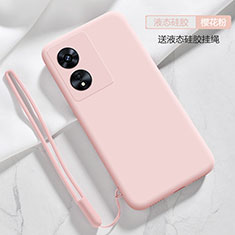 Ultra-thin Silicone Gel Soft Case 360 Degrees Cover S03 for Oppo A1 5G Pink