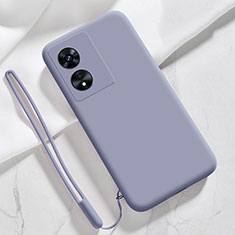 Ultra-thin Silicone Gel Soft Case 360 Degrees Cover S03 for Oppo A1x 5G Lavender Gray