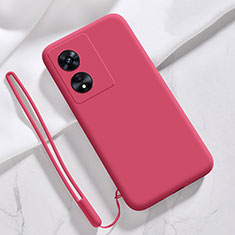 Ultra-thin Silicone Gel Soft Case 360 Degrees Cover S03 for Oppo A1x 5G Red