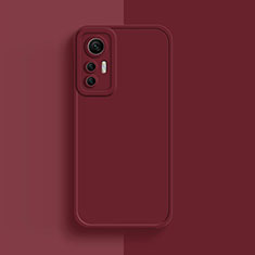 Ultra-thin Silicone Gel Soft Case 360 Degrees Cover S03 for Xiaomi Mi 12X 5G Red Wine