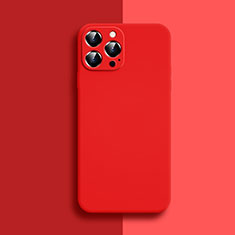 Ultra-thin Silicone Gel Soft Case 360 Degrees Cover S04 for Apple iPhone 14 Pro Max Red