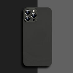 Ultra-thin Silicone Gel Soft Case 360 Degrees Cover S04 for Apple iPhone 15 Pro Max Black