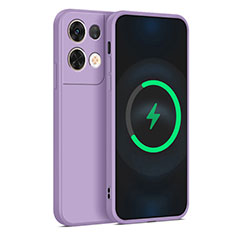 Ultra-thin Silicone Gel Soft Case 360 Degrees Cover S04 for Oppo Reno9 Pro+ Plus 5G Purple