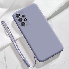 Ultra-thin Silicone Gel Soft Case 360 Degrees Cover S04 for Samsung Galaxy A13 4G Lavender Gray