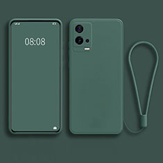 Ultra-thin Silicone Gel Soft Case 360 Degrees Cover S04 for Vivo iQOO 8 Pro 5G Green