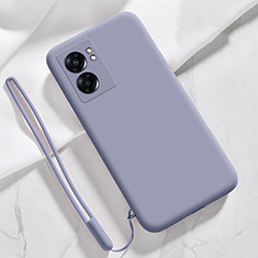 Ultra-thin Silicone Gel Soft Case 360 Degrees Cover S05 for Oppo A77 5G Lavender Gray