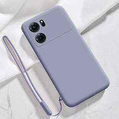 Ultra-thin Silicone Gel Soft Case 360 Degrees Cover S05 for Oppo K10 5G Lavender Gray