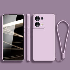Ultra-thin Silicone Gel Soft Case 360 Degrees Cover S07 for Oppo Reno8 Pro 5G Clove Purple