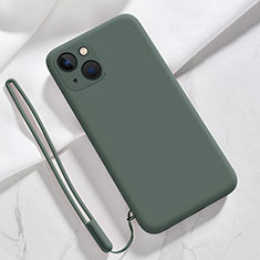 Ultra-thin Silicone Gel Soft Case 360 Degrees Cover S08 for Apple iPhone 13 Mini Green