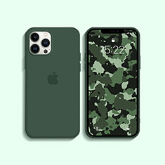 Ultra-thin Silicone Gel Soft Case 360 Degrees Cover S08 for Apple iPhone 13 Pro Green