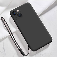 Ultra-thin Silicone Gel Soft Case 360 Degrees Cover S08 for Apple iPhone 15 Black