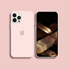 Ultra-thin Silicone Gel Soft Case 360 Degrees Cover S08 for Apple iPhone 15 Pro Max Pink