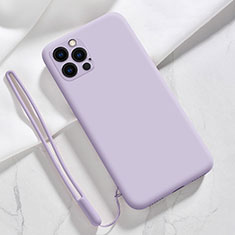 Ultra-thin Silicone Gel Soft Case 360 Degrees Cover S09 for Apple iPhone 15 Pro Max Clove Purple