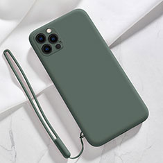 Ultra-thin Silicone Gel Soft Case 360 Degrees Cover S09 for Apple iPhone 15 Pro Max Green