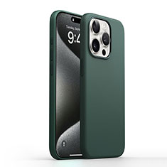 Ultra-thin Silicone Gel Soft Case 360 Degrees Cover YK1 for Apple iPhone 15 Pro Green