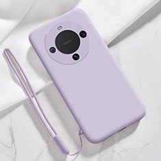 Ultra-thin Silicone Gel Soft Case 360 Degrees Cover YK1 for Huawei Mate 60 Pro Clove Purple