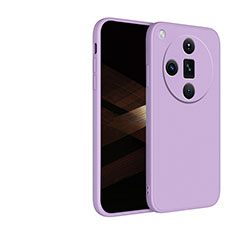 Ultra-thin Silicone Gel Soft Case 360 Degrees Cover YK1 for Oppo Find X7 5G Clove Purple