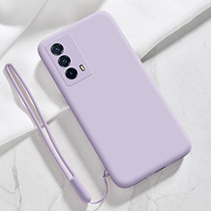 Ultra-thin Silicone Gel Soft Case 360 Degrees Cover YK1 for Vivo iQOO Z5 5G Clove Purple