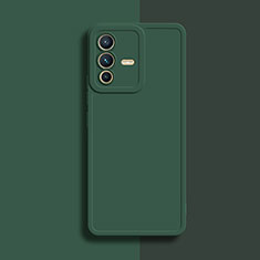 Ultra-thin Silicone Gel Soft Case 360 Degrees Cover YK1 for Vivo V23 Pro 5G Midnight Green