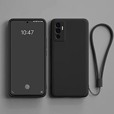 Ultra-thin Silicone Gel Soft Case 360 Degrees Cover YK1 for Vivo V23e 5G Black