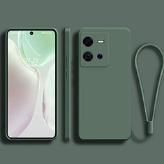 Ultra-thin Silicone Gel Soft Case 360 Degrees Cover YK1 for Vivo V25 5G Midnight Green