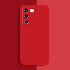 Ultra-thin Silicone Gel Soft Case 360 Degrees Cover YK1 for Vivo V27e 5G Red
