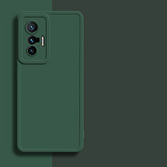 Ultra-thin Silicone Gel Soft Case 360 Degrees Cover YK1 for Vivo X70t Midnight Green