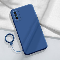 Ultra-thin Silicone Gel Soft Case 360 Degrees Cover YK1 for Vivo Y12A Blue