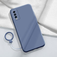 Ultra-thin Silicone Gel Soft Case 360 Degrees Cover YK1 for Vivo Y12A Lavender Gray