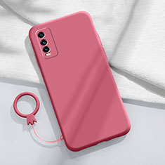 Ultra-thin Silicone Gel Soft Case 360 Degrees Cover YK1 for Vivo Y12A Red