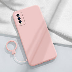 Ultra-thin Silicone Gel Soft Case 360 Degrees Cover YK1 for Vivo Y12G Pink