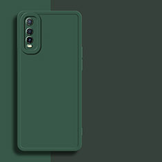 Ultra-thin Silicone Gel Soft Case 360 Degrees Cover YK1 for Vivo Y50t Midnight Green