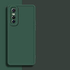 Ultra-thin Silicone Gel Soft Case 360 Degrees Cover YK1 for Vivo Y73s 5G Midnight Green