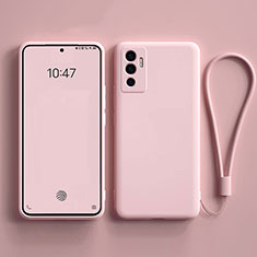 Ultra-thin Silicone Gel Soft Case 360 Degrees Cover YK1 for Vivo Y75 4G Pink