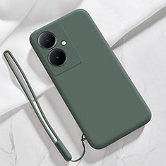 Ultra-thin Silicone Gel Soft Case 360 Degrees Cover YK1 for Vivo Y78 5G Midnight Green