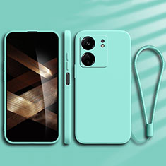 Ultra-thin Silicone Gel Soft Case 360 Degrees Cover YK1 for Xiaomi Poco C65 Cyan