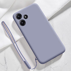 Ultra-thin Silicone Gel Soft Case 360 Degrees Cover YK1 for Xiaomi Poco M6 Pro 5G Lavender Gray