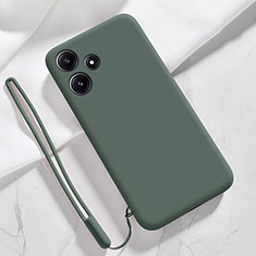 Ultra-thin Silicone Gel Soft Case 360 Degrees Cover YK1 for Xiaomi Poco M6 Pro 5G Midnight Green