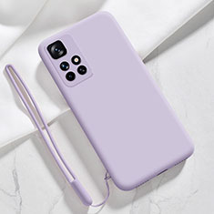 Ultra-thin Silicone Gel Soft Case 360 Degrees Cover YK1 for Xiaomi Redmi 10 4G Purple