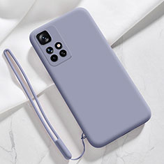 Ultra-thin Silicone Gel Soft Case 360 Degrees Cover YK1 for Xiaomi Redmi Note 11 4G (2021) Lavender Gray