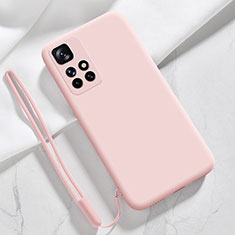 Ultra-thin Silicone Gel Soft Case 360 Degrees Cover YK1 for Xiaomi Redmi Note 11 4G (2021) Rose Gold