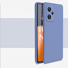 Ultra-thin Silicone Gel Soft Case 360 Degrees Cover YK1 for Xiaomi Redmi Note 12 5G Lavender Gray